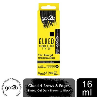 Got2b GEL Glued B&E Tint Black 16ml - Strong Hold & Flyaway Control