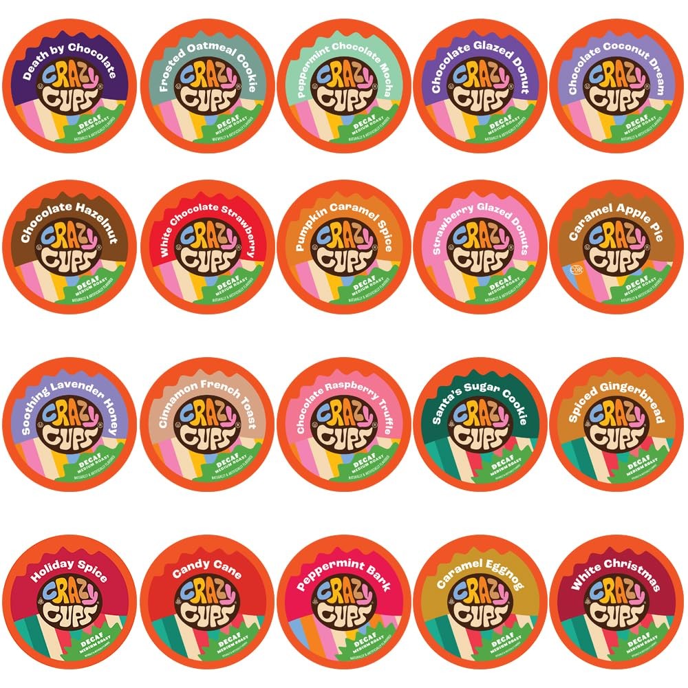 Crazy Cups Flavored Decaf Coffee Single Serve For 20 Count (Pack of 1) 