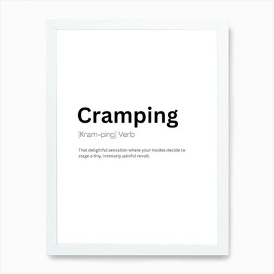Cramping Definition Meaning Art Pri Framed Wall Art Poster Canvas Print Picture