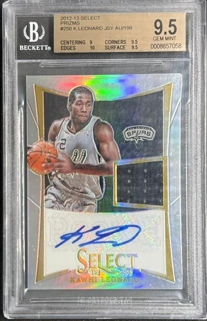 Panini Kawhi Leonard Basketball Autographed Sports Trading Cards
