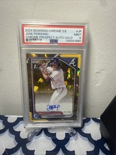 2024 bowman chrome S/E jose perdomo Chrome Prospect Auto Gold #'d 03/50 PSA９