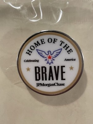 2026 America's 250th Lapel Pin Button JPMorgan Chase Bank Home of the Brave