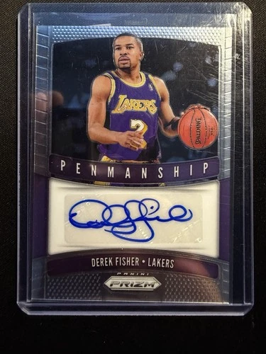 2019-20 Prizm Derek Fisher Penmanship Auto #PM-DFS Lakers