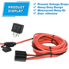Electric Fuel Pump Wiring Harness Kit Relay Bypass 40 AMP Heavy Duty Long Wires