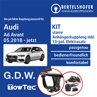 für Audi A6 Avant Typ C8/ 4A5 05.2018-Jetzt AHK Starr +13Pol Spezifisch E-Satz