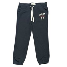 Vintage Abercrombie  Fitch Navy Sweatpants Joggers Large Preppy Y2K
