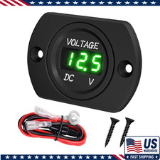 Volt Meter 12v 24v 36v Dc Digital Voltage Gauge Green Led Car Truck Rv Atv Boat Volt Meter 12v 24v 36v Dc Digital Voltage Gauge Green Led Car Truck Rv Atv Boat