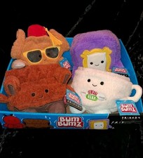Bum Bumz Friends Plush Set of 4 Peephole, Turkey, Coffee Cup, Couch Lot