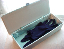 Vintage Glove Lingerie Box Hansen Gloves 2 Piece Lot F72026 Blue