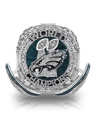 Limited Edition Philadelphia Eagles Super Bowl LIX Ring, Hurts Wings Pop