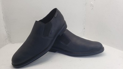 Mephisto Men's Black Leather Air Jet Slip On Comfort Loafers Shoes Size 9.5
