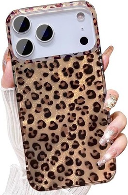 iPhone 17 Pro Max Case, Luxury Sparkle Cute Translucent Clear Vintage Cheetah Pr