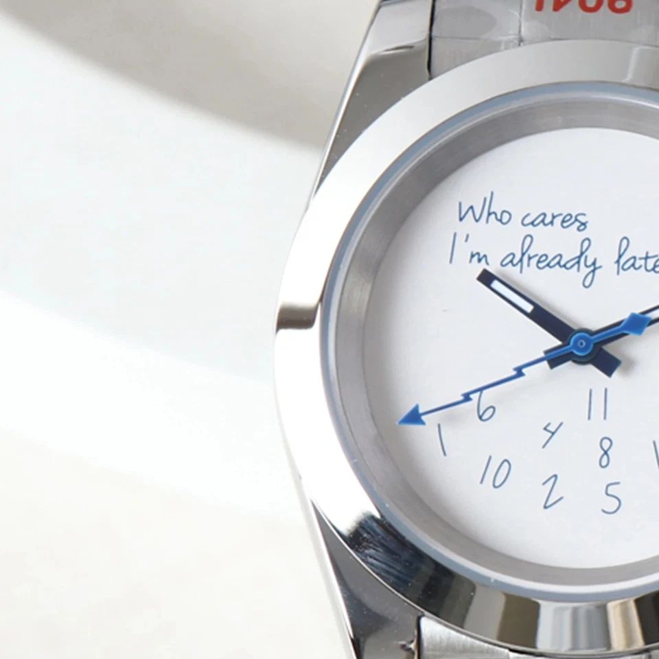 Роскошные автоматические сапфировые часы Who Cares I'm Already Late NH35 36/39 мм - Изображение 2 из 4