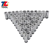 57 Pcs 5C ROUND Collet Set 1/8'' to 1'' by 64ths Machinist Tool Set 0006" TIR