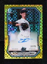 2026 Bowman Chrome Prospect Yellow X-Fractor 37/75 Thomas White Auto 0xh3