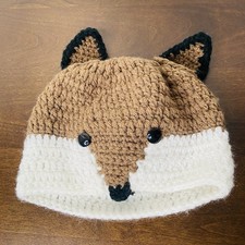Baby Toddler Cute Fox Animal Design Knitted Hat Crochet Hooded Cap Beanie
