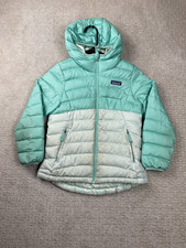 Patagonia Puffer Jacket Kids L Reversable Down Insulated Hooded Outdoors Gorp