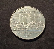1982 Canada $1 Voyageur Dollar - Constitution