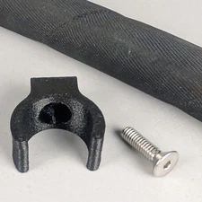 EZ-Clip Single Line Black Mount for 1 #8 AC Hose with Stainless Steel Hardware