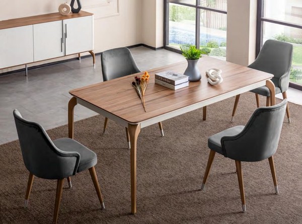 Luxus Esstisch Esszimmertisch Essecke Tisch Esszimmer Modern Holz Braun-image
