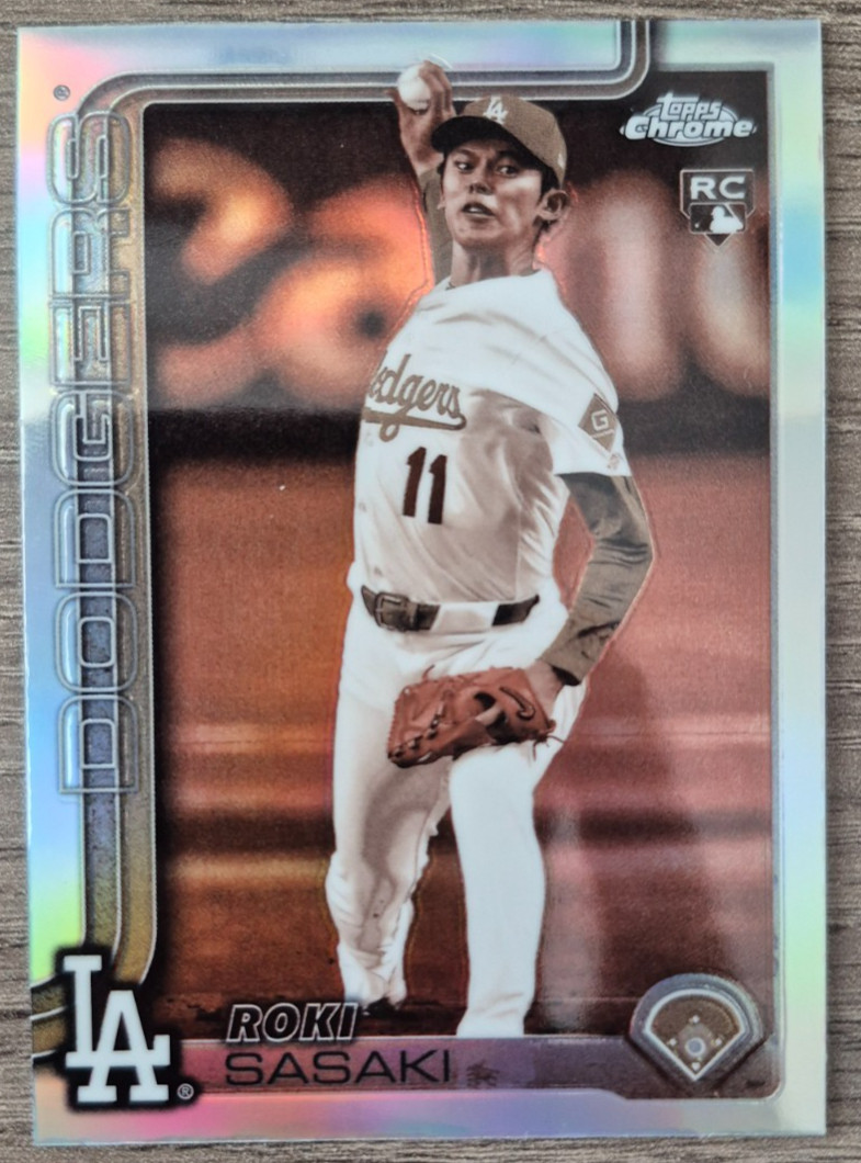 2025 Topps Roki Sasaki-Sepia Refractor Chrome RC #217