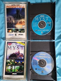 Sega Saturn Bundle NBA Jam T.E. Virtua Fighter 2 Myst Robotica CIB Free Shipping