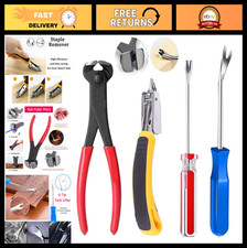 4PCS Upholstery Staple Remover Set, Nail Puller Pliers Tack Puller Tools for F