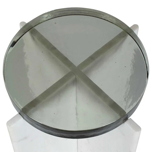 Uttermost 50209 Olina 14" Diameter Glass Top Glass and Marble - Black - Picture 3 of 6