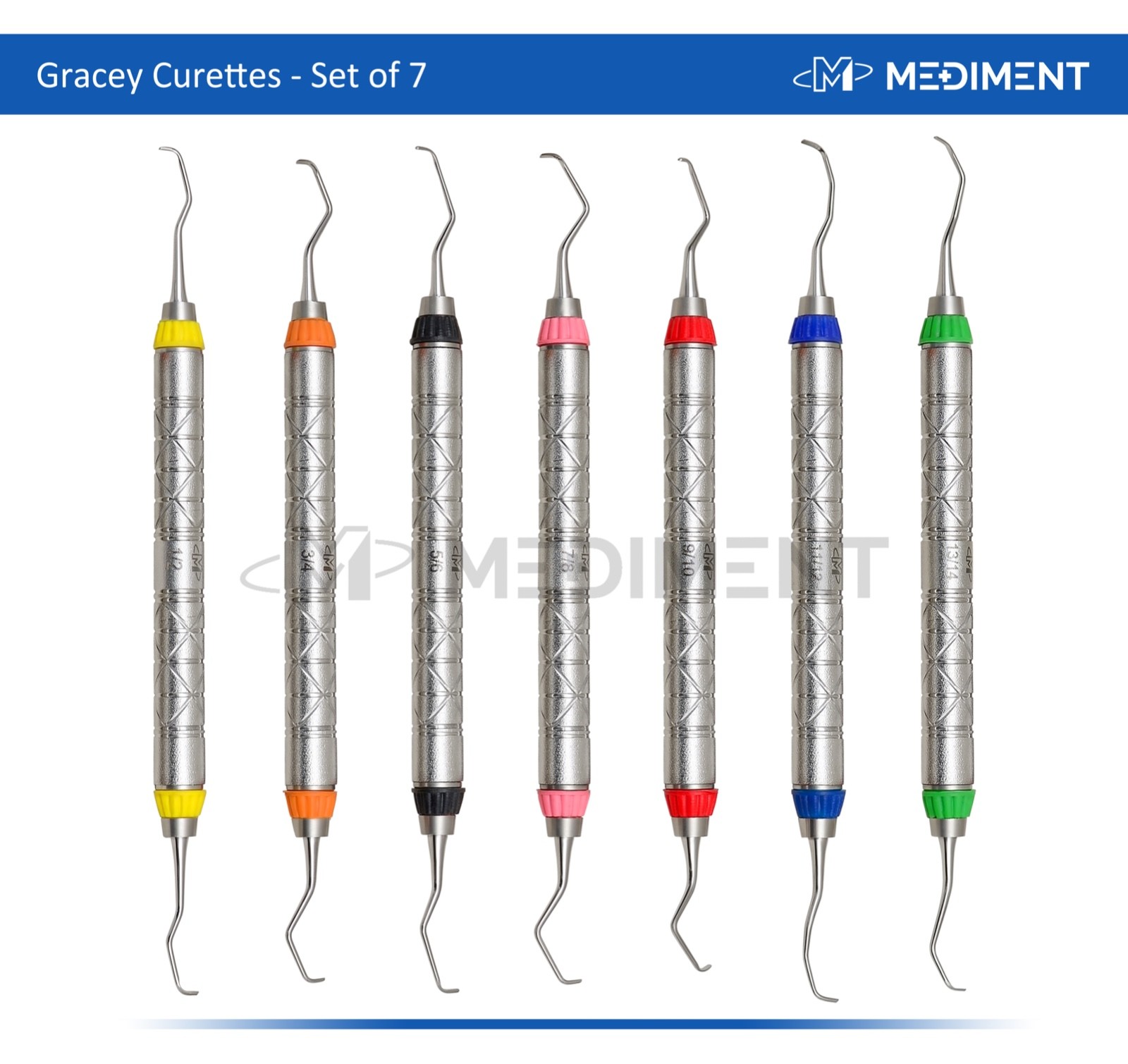 Mediment Dental Periodontal Gracey Curettes Surgical Hollow Handle Probe