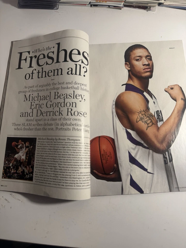 Slam Magazine Issue #117 - Derrick Rose Cover Memphis Fresh To Death- May 2008 - Image 4 of 4