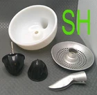 Vintage Sunbeam Mixmaster Milk Glass Juicer Juice Bowl Attachment Spout Strainer