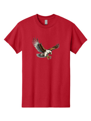 Bald-Eagle-1 Mens Graphic Tee, 100% Cotton, Casual Summer Wear