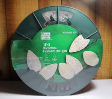 Home Accents Holiday 100 Count LED Christmas Lights C9 Warm White Faceted 65Ft