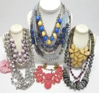 VINTAGE TO NOW FASHION/COSTUME JEWELRY NECKLACE LOT, ASSORTED TYPES & MATERIALS