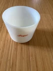 Vintage McKee Milk Glass Sugar Bowl No Lid Red Lettering  Read Description