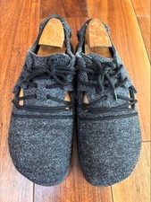 BIRKENSTOCK MONTANA scarpe stringate lana feltro grigio strette misura 39 JP 25 cm