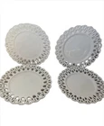 WESTMORELAND MILK-GLASS PLATE WITH DECORATIVE WICKER EDGING Set Of 4 (O)