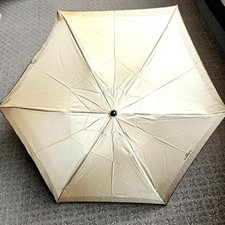 FENDI ZuccaI Folding Umbrella Gold Compact 724 1 Authentic Rare Genuine