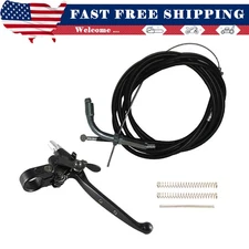 Left Clutch Lever W/Lock Throttle&Clutch Cable Set For 49/60/66cc Motorized Bike