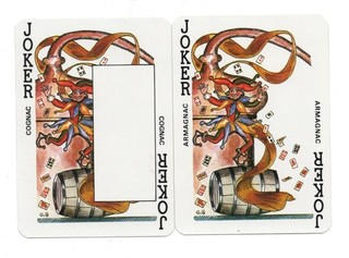 Pair of RARE MODERN "Cognac & Armagna Brandy" JOKER Play Cards #27