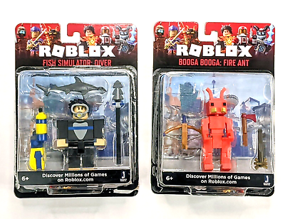 Roblox Fish Simulator Diver & Booga Fire Ant Action Figure, No Virtual Item  Code