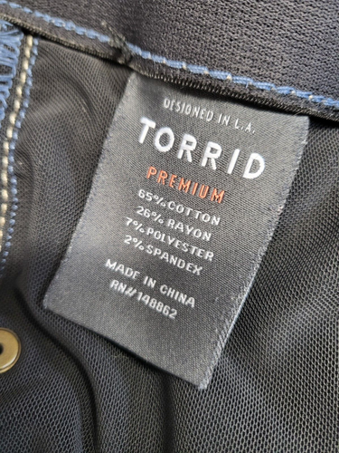 Torrid Jeans Womens 24R Bombshell Skinny Premium Distressed Stretch 46 X 28 - Picture 5 of 17