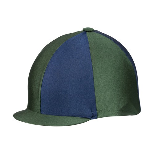 Hy Equestrian Two Tone Lycra Silks Jockey Skull Cap Hat Cover Match XC Colours - Picture 19 of 29