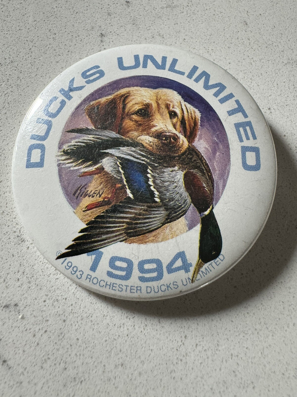 Vtg Ducks Unlimited 1994 Pinback Button Outdoor Hunting Lapel Pin FREE