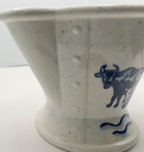 VINTAGE METLOX POPPYTRAIL PROVINCIAL BLUE COLONIAL AMERICANA 6OZ CREAMER PITCHER - Picture 5 of 11