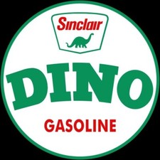 Sinclair DINO Gasoline NEW Sign: 40" Dia. Round USA STEEL - TWO SIDED