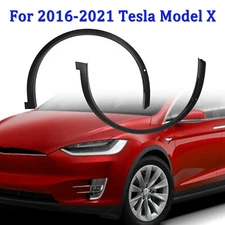 1 Pair Front L&R Wheel Eyebrow Arch Trim Fenders For Tesla Model X 2016-2021
