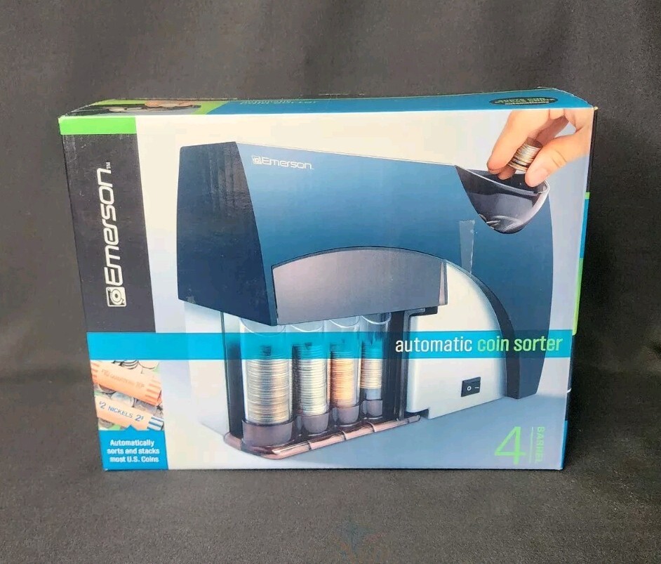 Emerson 4Barrel Automatic Coin Sorter Black (FBA_1633724
