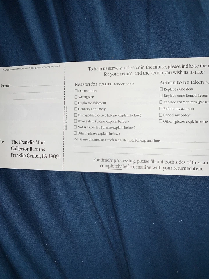 Franklin mint classic cars of the 50s 1958 Edsel citation specs came w/car - Image 4 of 4