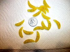 150-7/8"-Crappie panfish-scent-grub-GLOW-soft plastic wax worms-jig-larva-maggot